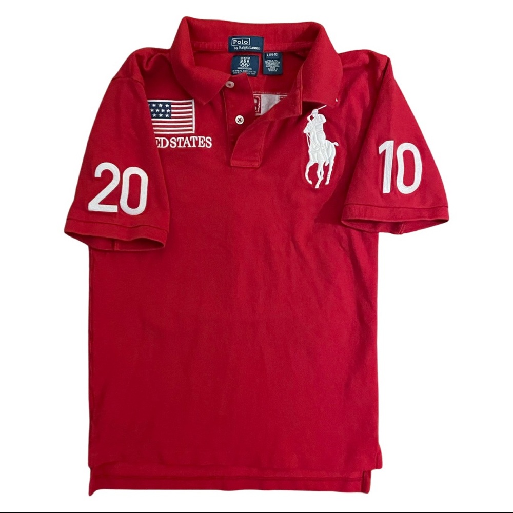 2010 official Team USA Olympic Polo Big Pony Shirt from Ralph Lauren boys, 14-16